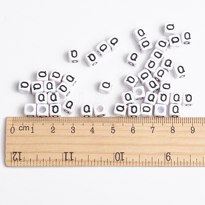 Acrylic Horizontal Hole Letter Beads PL37C9308-Q-1