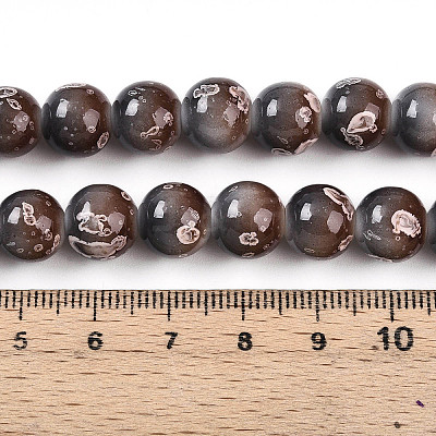 Baking Paint Glass Beads Strands DGLA-N008-10mm-09-1