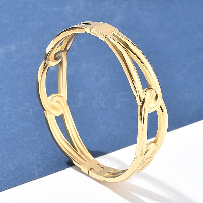 304 Stainless Steel Bangles AJEW-P127-05G-1