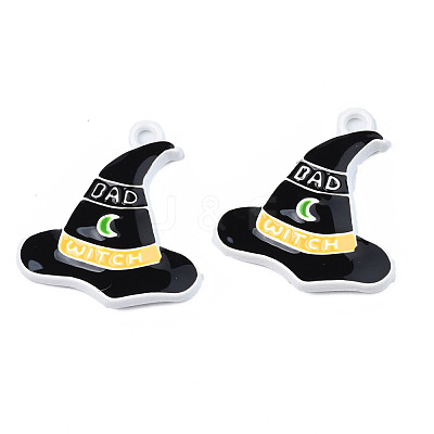 Spray Painted Alloy Enamel Pendants PALLOY-N164-004-1