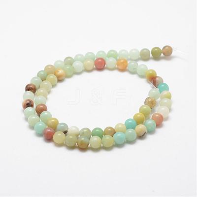 Natural Flower Amazonite Beads Strands G-F415-4mm-1