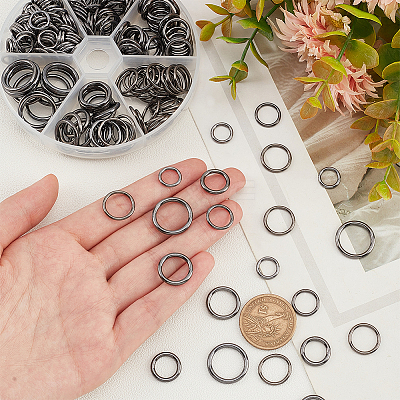 6 Styles Zinc Alloy Linking Rings FIND-PH0010-24-1