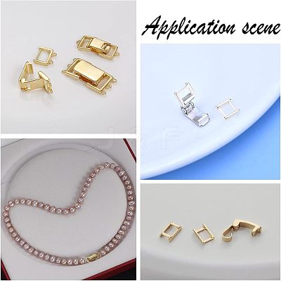 80Pcs 4 Styles Eco-Friendly Brass Watch Band Clasps KK-FH0004-02-1