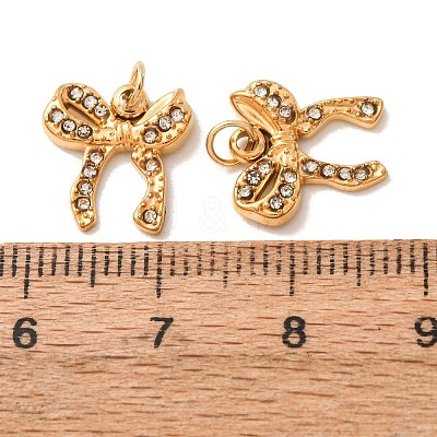 304 Stainless Steel Rhinestone Pendants RB-CBA350D-05G-B-1