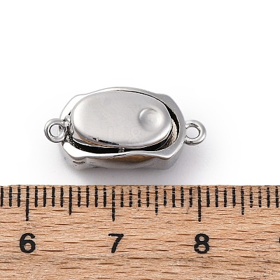 Rectangle Brass Box Clasps KK-P291-48P-01-1