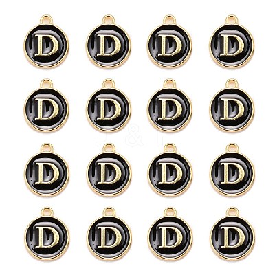 Golden Plated Alloy Charms LS-X-ENAM-S118-02D-1