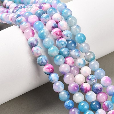 Natural Dyed Persian Jade Gemstone Bead Strands G-R271-6mm-XP19-1