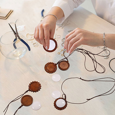 DIY Wood Pendant Decorations Making Kits HJEW-CA00077-1