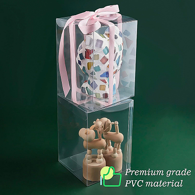 15Pcs Rectangle Transparent Plastic PVC Box Gift Packaging CON-BC0002-21A-1