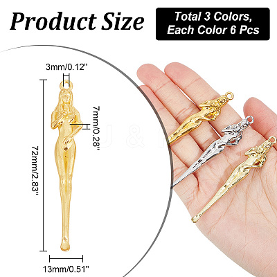 18Pcs 3 Colors Alloy EarPicks MRMJ-HY0002-45-1