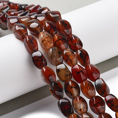 Natural Dragon Veins Agate Beads Strands G-G172-01P-1