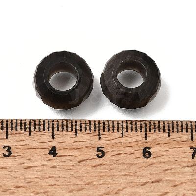 Natural Red Silver Sheen Obsidian European Beads GG-NH0003-A02-1