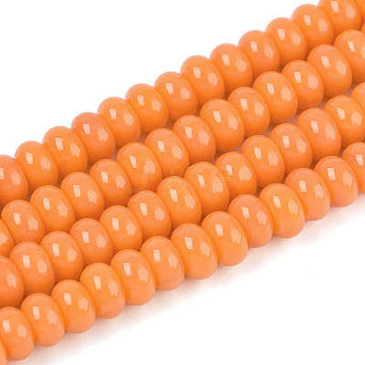 Opaque Spray Painted Glass Beads GLAA-ZX008-4mm-18L-1