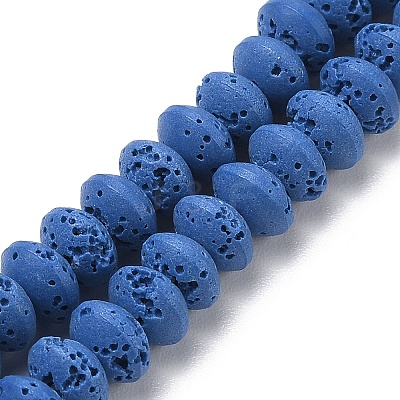 Synthetic Lava Rock Beads Strands G-B087-02A-09-1
