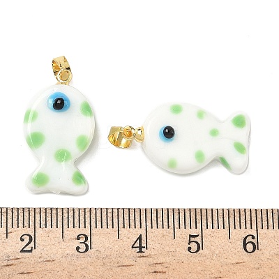 Handmade Lampwork Pendants LAMP-G168-04E-1