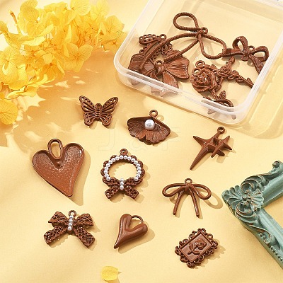 15Pcs 15 Styles Alloy Pendants FIND-FS0004-12-1
