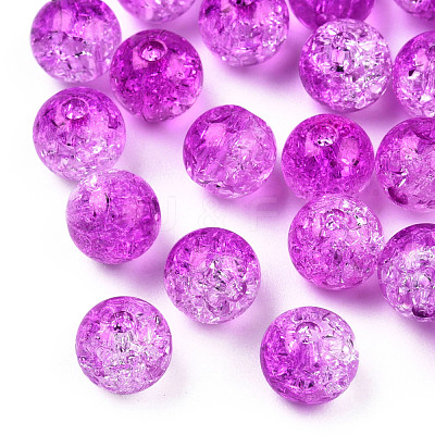 Transparent Crackle Acrylic Beads CACR-N002-05B-1