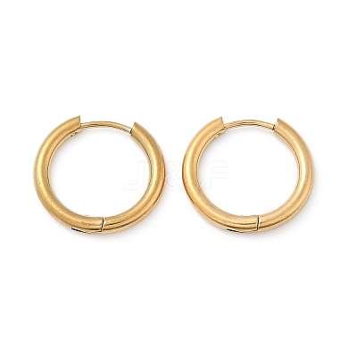 202 Stainless Steel Huggie Hoop Earrings LS-EJEW-F111A-18mm-G-1