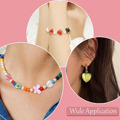 30Pcs 5 Colors Transparent Acrylic Beads MACR-CJ0002-44-1