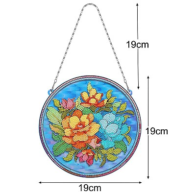 DIY Diamond Painting Hanging Pendants Decoration Kits PW-WG8D040-08-1
