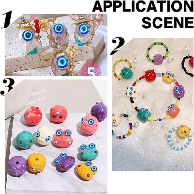 720Pcs 24 Style Resin Beads RESI-NB0001-48-1