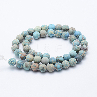 Natural Imperial Jasper Beads Strands G-K232-8mm-01D-1