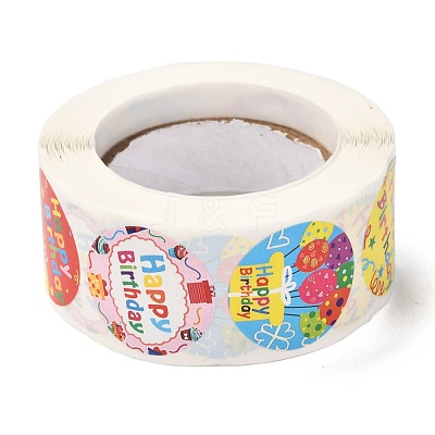 Birthday Themed Pattern Self-Adhesive Stickers DIY-E023-08D-1