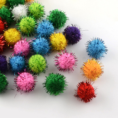 Handmade DIY Doll Craft Pom Pom Yarn Pom Pom Balls AJEW-R046-2.0cm-M-1