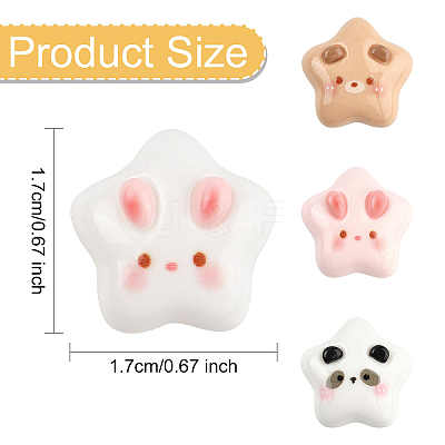 10PCS Cartoon Resin Cabochones RESI-YW0004-58-1