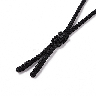 Adjustable Natural Amethyst Teardrop with Spiral Pendant Necklace with Nylon Cord for Women NJEW-L171-04B-1