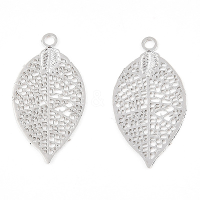 Rack Plating Brass Filigree Pendants KKC-T001-42P-1