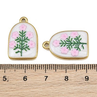 Printed 304 Stainless Steel Enamel Pendants SA-CBA1ED9-16G-01-1