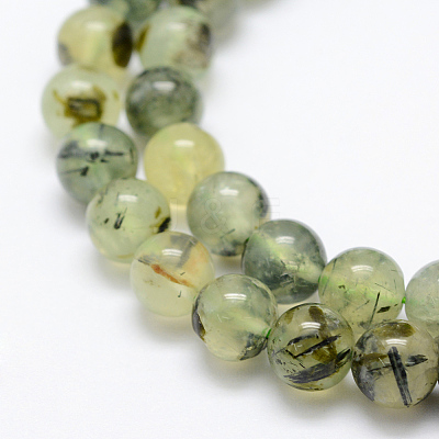 Natural Prehnite Beads Strands LS-G-P322-48-8mm-1