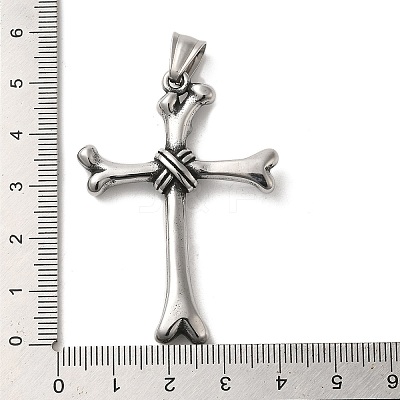 304 Stainless Steel Big Pendants LS-STAS-D091-06AS-1