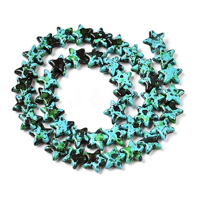 Spray Painted Synthetic Turquoise Beads Strands LS-UNKW-T001-11B-1