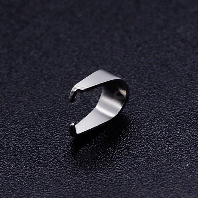 Tarnish Resistant 201 Stainless Steel Snap on Bails STAS-S105-JN470-1-7-1