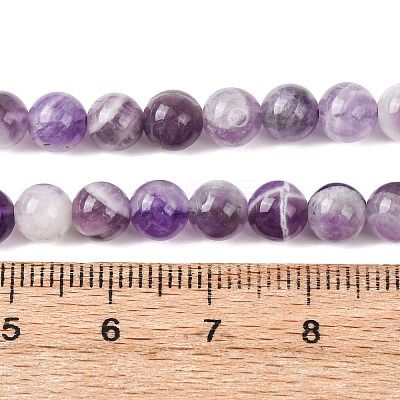 Natural Chevron Amethyst Beads Strands G-P428-04A-6mm-1