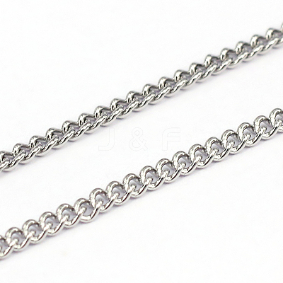 Tarnish Resistant 304 Stainless Steel Curb Chains CHS-O005-21B-1