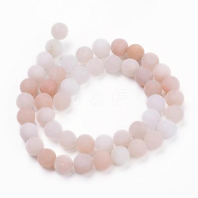 Natural Pink Aventurine Beads Strands G-F520-56-4mm-1