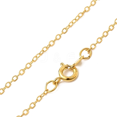 Brass Cable Chain Necklaces X-SW028-G-1