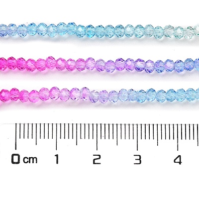 Transparent Painted Glass Beads Strands DGLA-A034-T1mm-A14-1