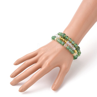 Multi-layered Stretch Beaded Bracelets Sets BJEW-JB05755-03-1