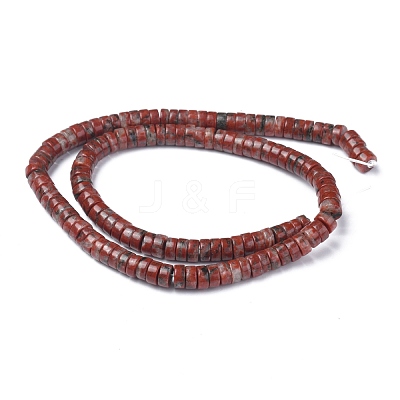 Natural Red Sesame Jasper/Kiwi Jasper Beads Strands G-Z006-C20-1