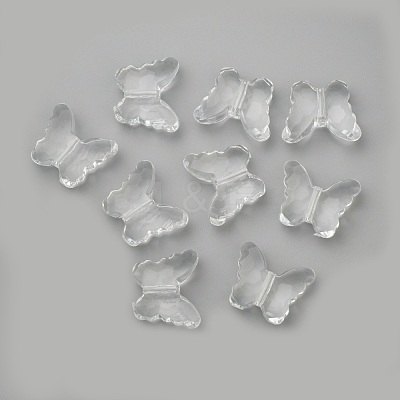 Transparent Acrylic Beads PL404Y-6-1