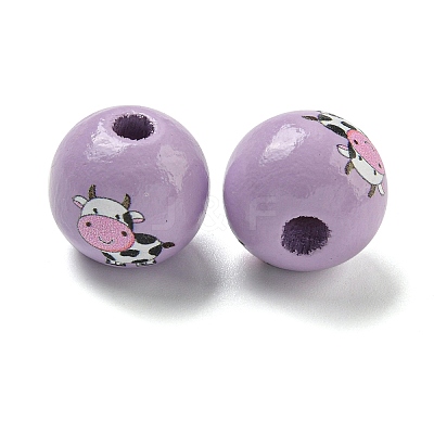 Natural Wood European Beads WOOD-F014-01E-1