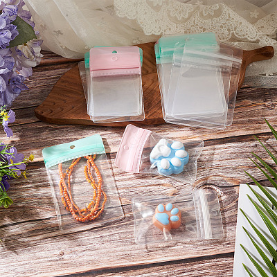 24Pcs 6 Styles Rectangle Transparent EVA Zip Top Gift Bags OPP-TADJ0001-08-1