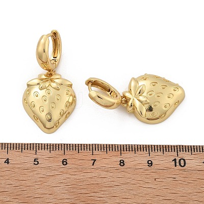 Brass Hoop Earrings Lead Free & Cadmium Free EJEW-R016-08G-01-1
