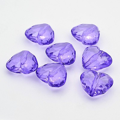 Transparent Acrylic Beads X-PL318Y-7-1