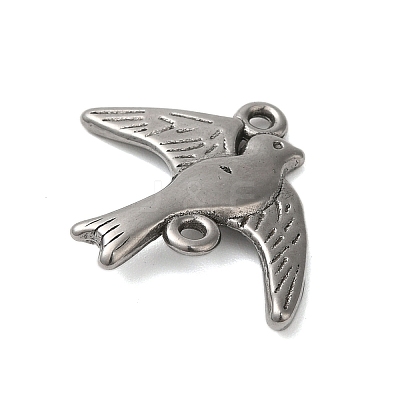 Non-Tarnish 304 Stainless Steel Bird Links Connector Charms STAS-N103-28P-1
