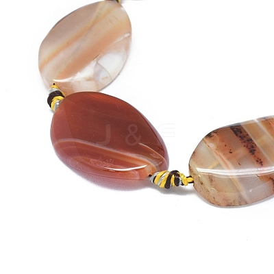 Natural Banded Agate/Striped Agate Beads Strands G-L544-009-1
